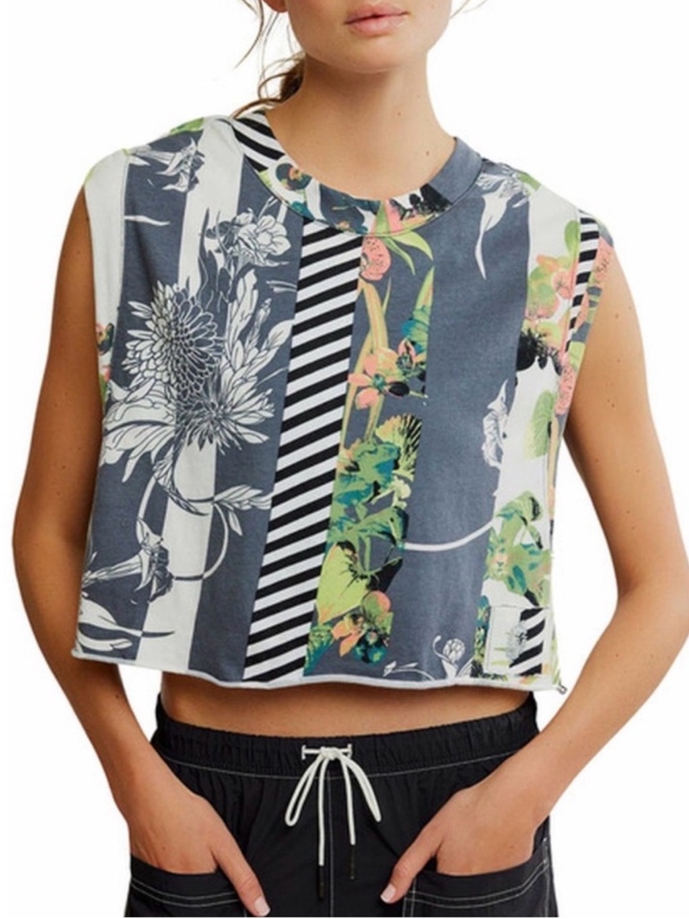 EXCELLENT FP MOVEMENT BY FREE PEOPLE MUSCLE TEE, MEDIUM